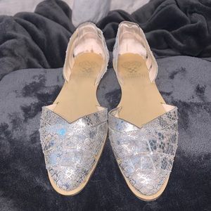 Metallic D’Orsay women’s flat